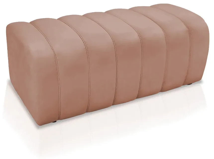 Calçadeira Olivia 90 cm Veludo Rosê - D'Rossi