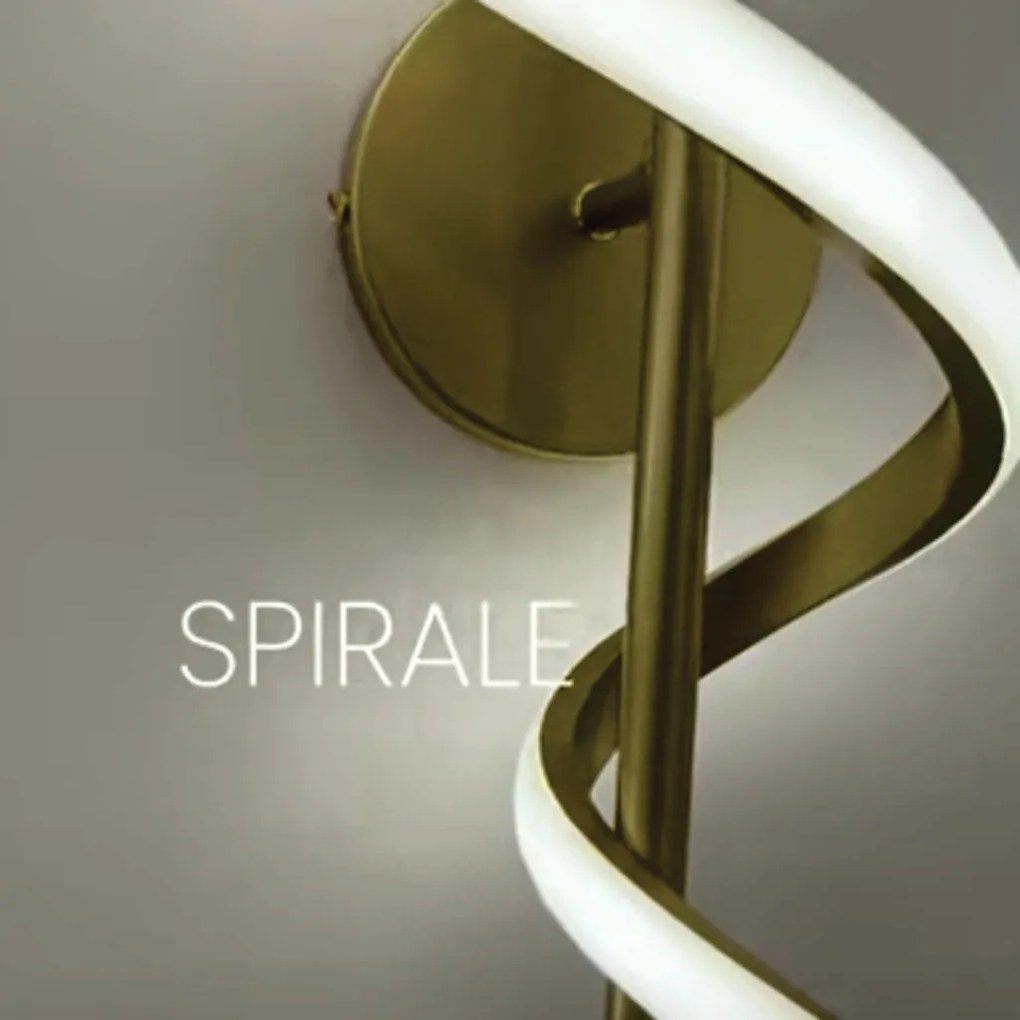 Arandela Spirale 15X17X42Cm Led 8W 3000K Bivolt Dourado - Usina Import...