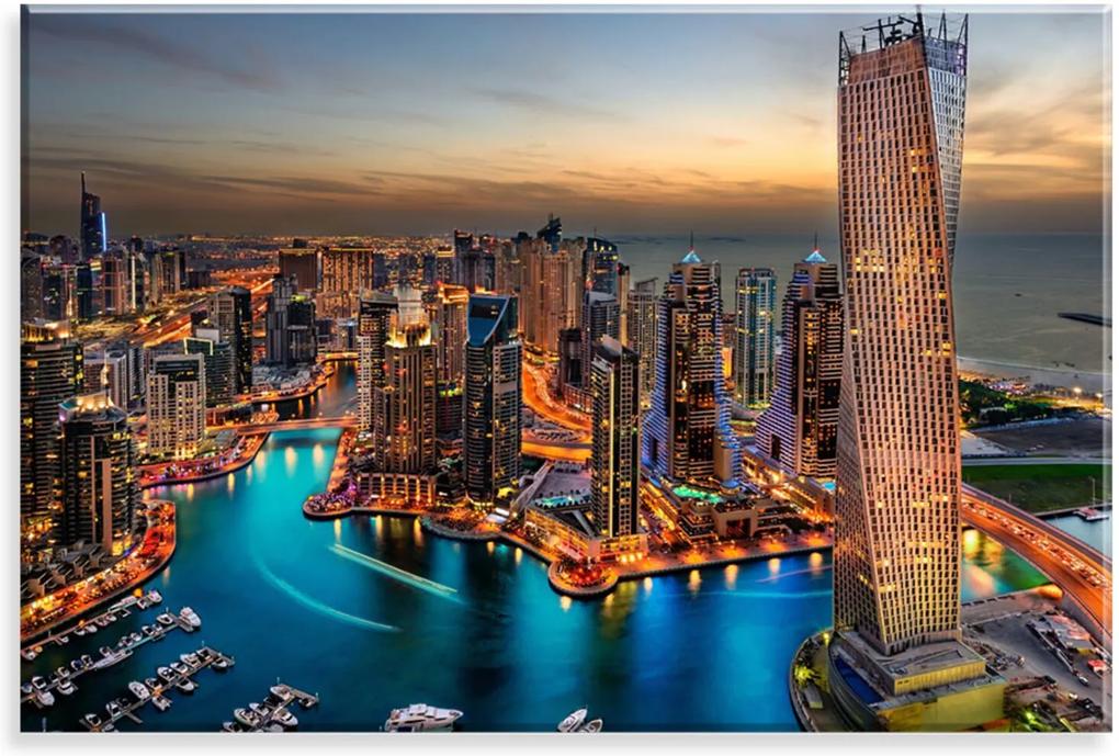 Tela Decorativa em Canvas Love Decor Dubai Multicolorido 90x60cm