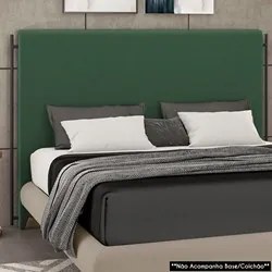 Cabeceira Cama Box Casal Queen 160cm Oscar P02 Veludo Verde - Mpozenat