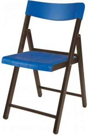 Cadeira Potenza Dobravel Tabaco Com Plastico Azul - 20648 Sun House