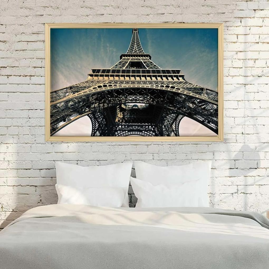 Quadro Love Decor Com Moldura Torre Eiffel Jour Madeira Clara  Médio