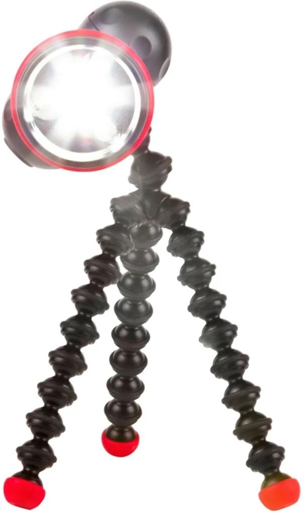 Luminária Joby com hastes flexíveis e pés magnéticos Gorilla Torch Flare Preto/Vermelho