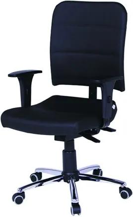 Cadeira Diretor Multi-Regulável Cromada Preto