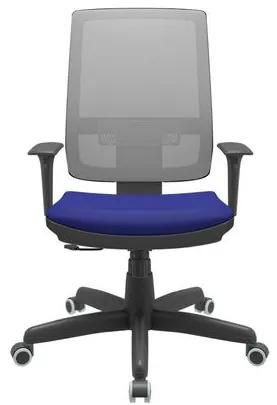 Cadeira Office Brizza Tela Cinza Assento Aero Azul RelaxPlax Base Standard 120cm - 63879 Sun House