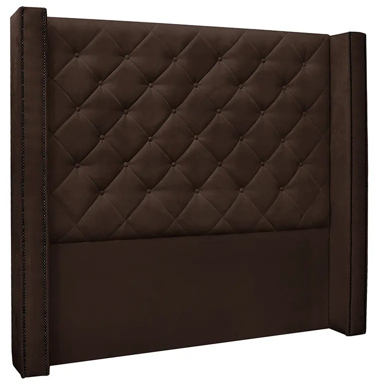 Cabeceira Cama Box Queen 160cm e Recamier Vicenza Suede Café S04 - D'Rossi