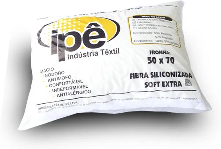 Travesseiro Fibra Siliconizada Ipê 800gr B601 Branco - Têxtil Ipê