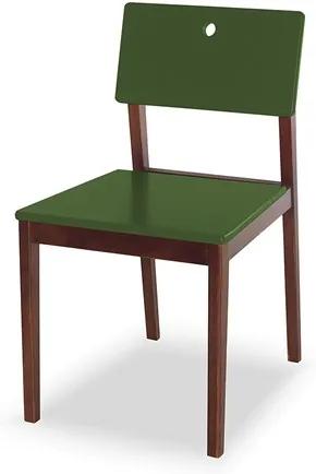 Cadeira Elgin em Madeira Maciça - Verde Musgo