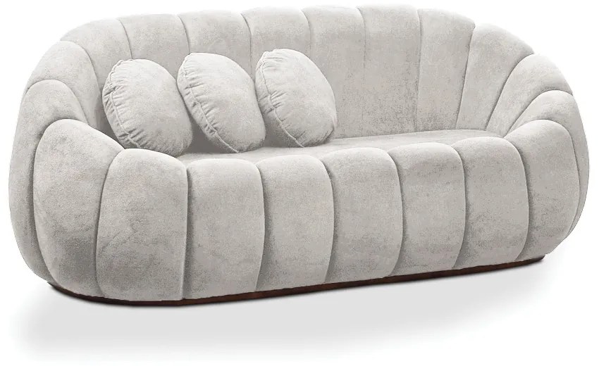 Sofá 2 Lugares Orgânico para Sala Cloud Bouclê E03 - D'Rossi - Cinza claro