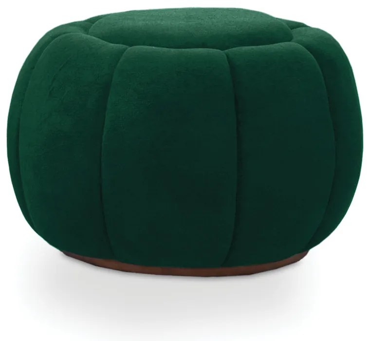 Puff Redondo Orgânico para Sala Cloud Bouclê E03 - D'Rossi - Verde
