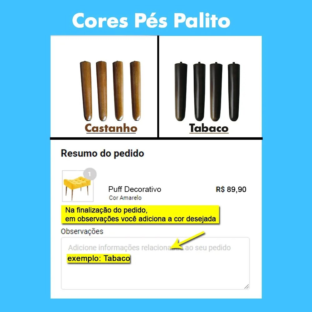 Puff Banqueta Astra com Pés Palito Suede Bege