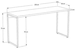 Mesa de Escritório Escrivaninha 150cm Dynamica Industrial C08 Branco C