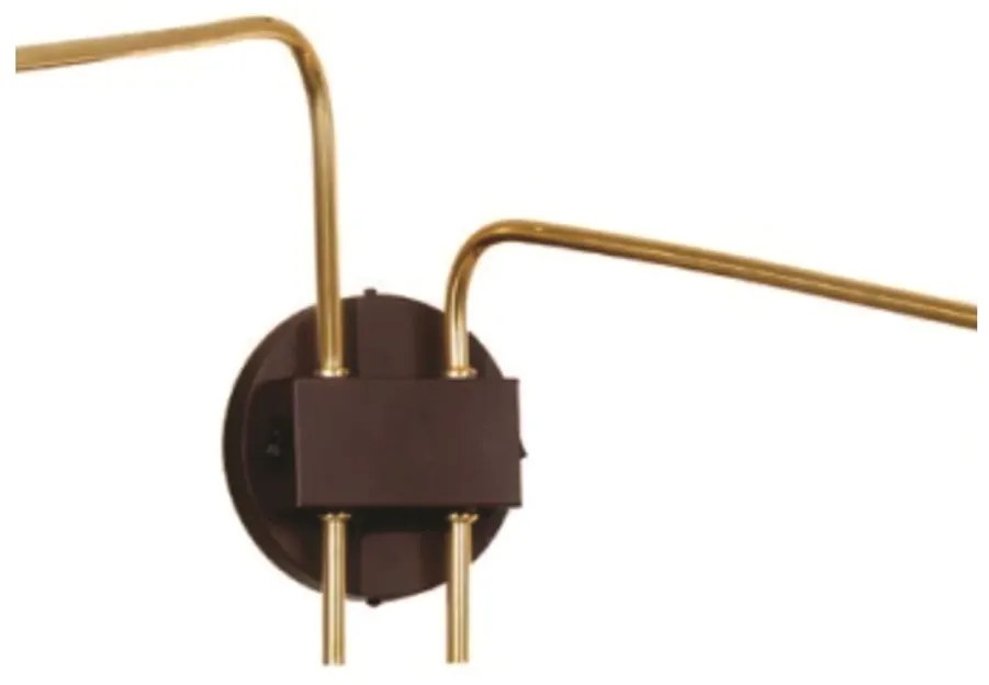 Arandela Choice Dupla Articulada 56X60X26Cm 1Xg9 / 1Xmr11 - Old Artisa... (CROMADO, AMBAR)