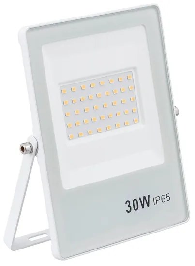 Projetor Led Ultrafino Aluminio 30W 120 6500K Ip65 - BRANCO