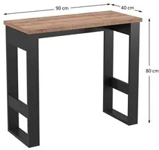 Mesa Para Computador Estilo Industrial 90cm Chess F04 Preto/Solanum -