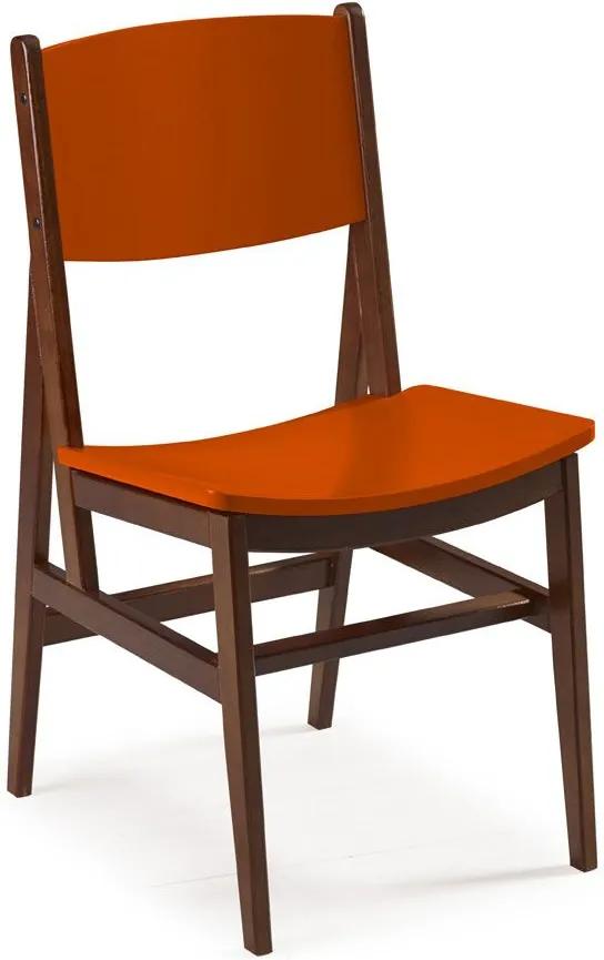 Cadeiras para Cozinha Dumon 87 cm 951 Cacau/Laranja Novo - Maxima