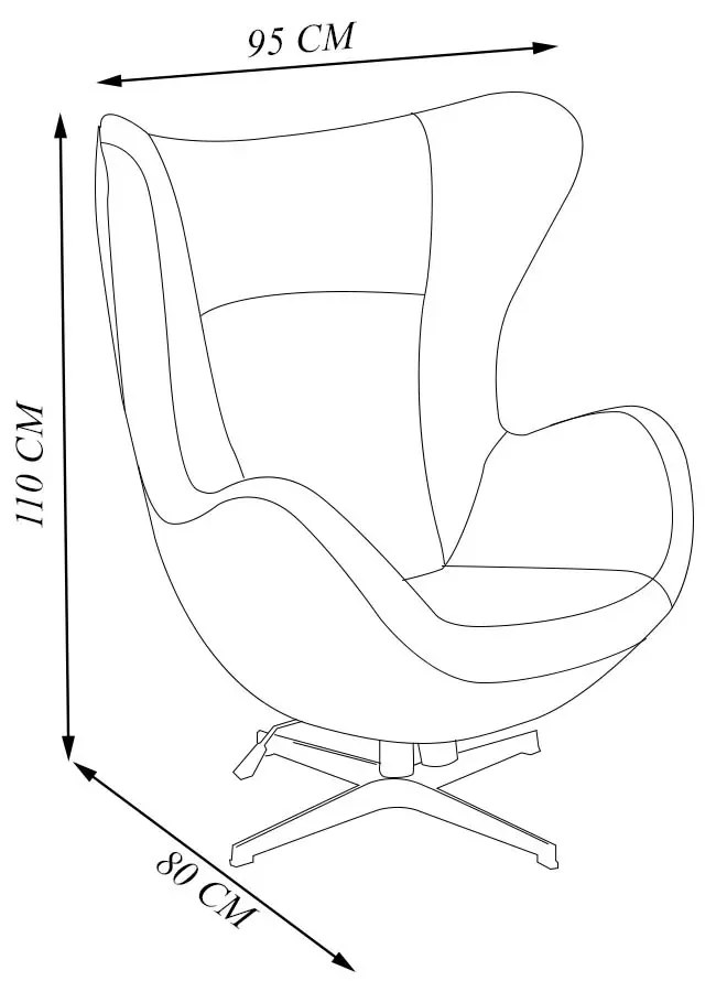 Kit 2 Poltronas Decorativas Egg Chair Nº20 c/Regulagem de Altura Azul/Laranja G53 - Gran Belo