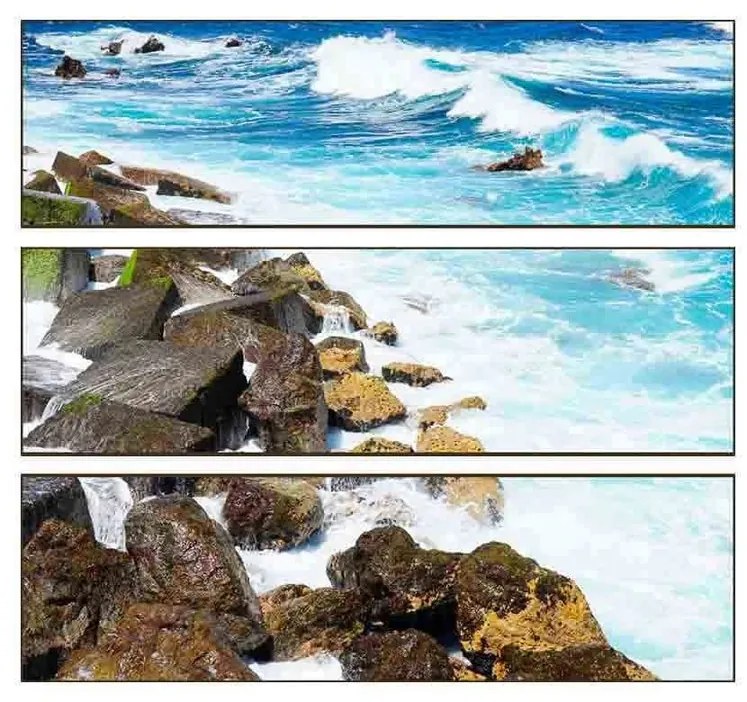Kit 3 Quadros Decorativos Pedras Marinhas 1 - FR 51252