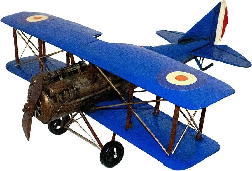 Miniatura Avião Azul Grande Oldway - 22x60 cm