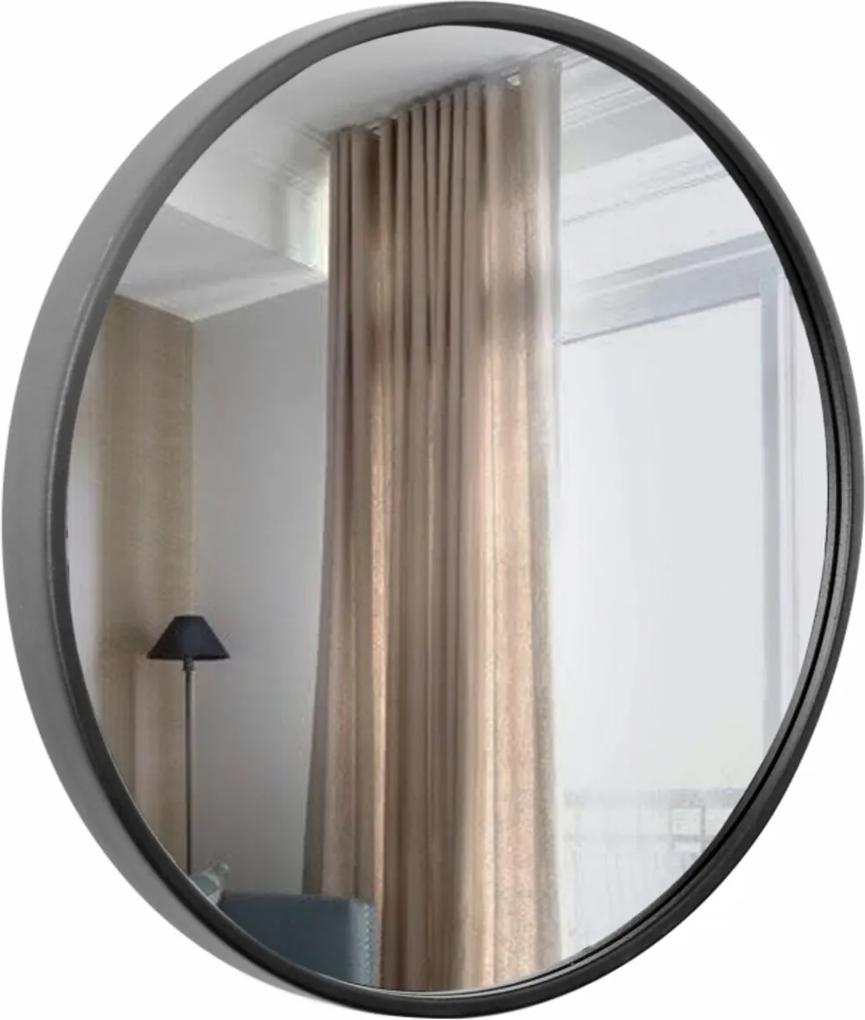 Espelho Decorativo Round Externo Preto 30 Cm Redondo