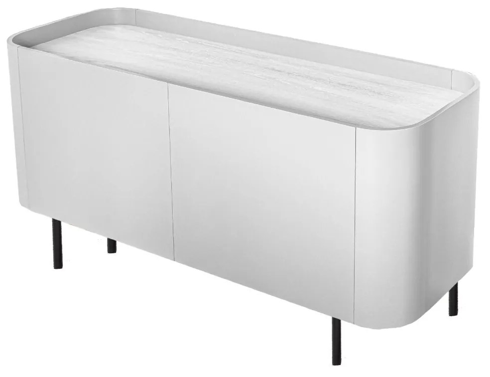 Aparador Contemporâneo Buffet Alive - Laca Branco Kleiner