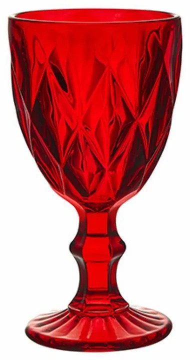 Taça Para Água Diamant 320ml Vidro Vermelha Tagd-255vm