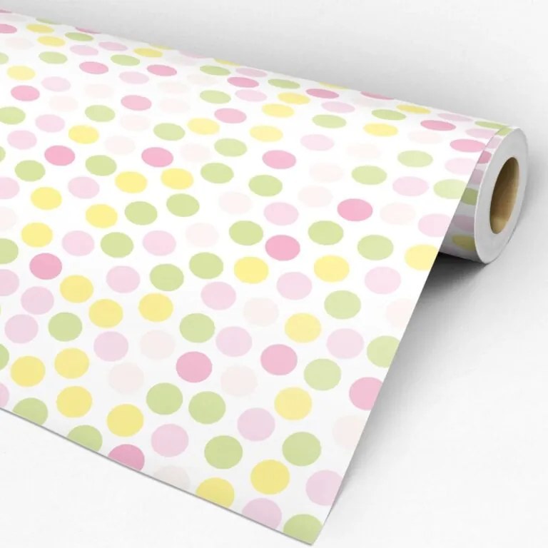 Papel de Parede poá multicolor