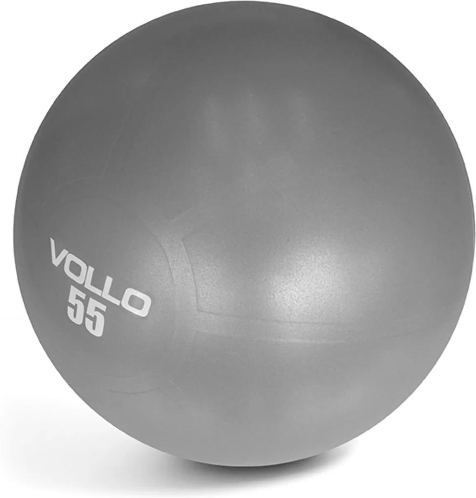 Bola Vollo Pilates Gym Ball Com Bomba 55cm Cinza