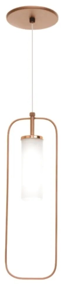 Pendente Wire Tubo Vidro 05X12X35Cm 01Xg9 - Old Artisan Pd-5593 (COBRE FOSCO)