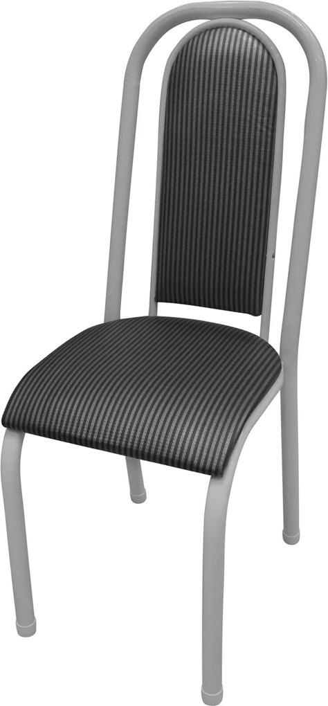Cadeira Roma Almofadada branco/tick listras AçoMix