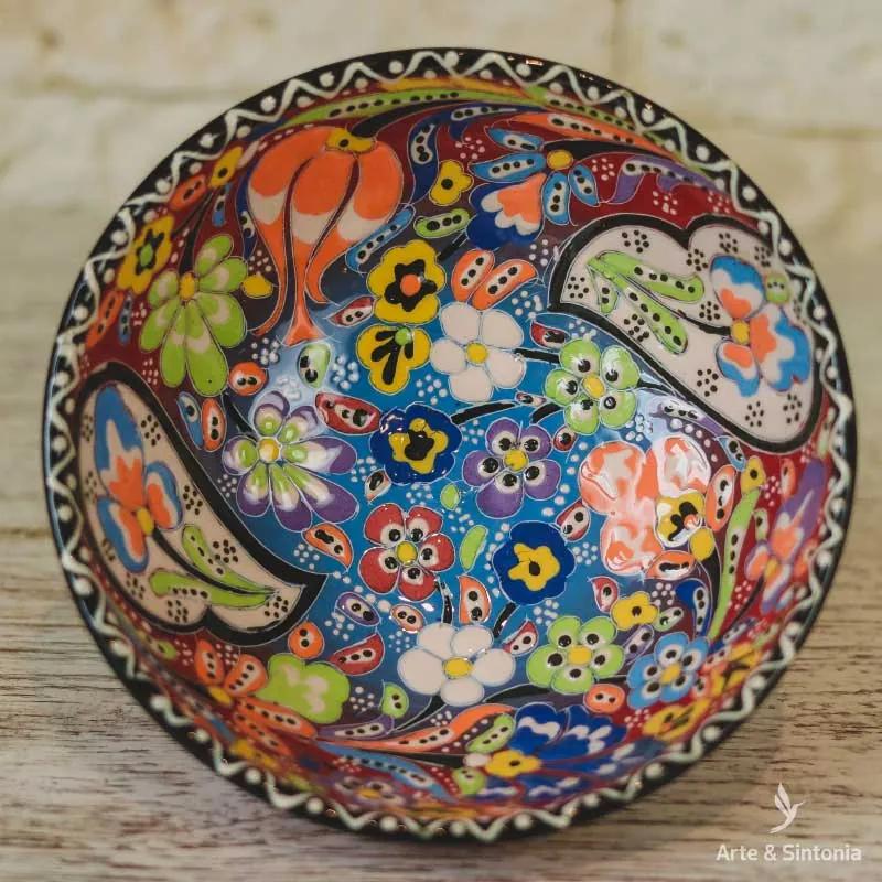 Tigela em Cerâmica Turca Floral