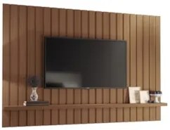 Painel TV 70 Pol 200cm Suspenso Ripado Like H01 Castanho - Mpozenato