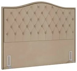 Cabeceira Cama Box Casal 140cm Siena P02 Veludo Bege - Mpozenato