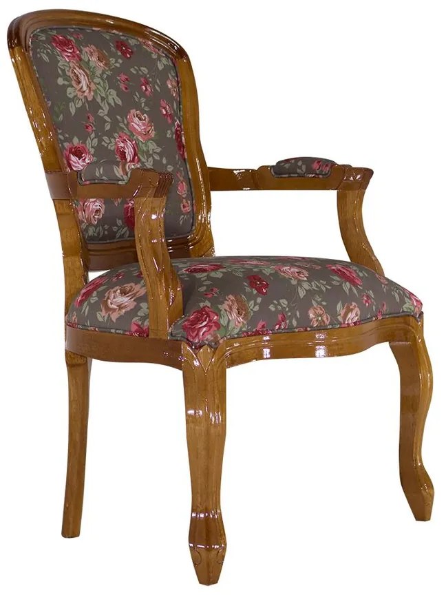 Poltrona Luis Felipe com Braço - Wood Prime 16374 Liso
