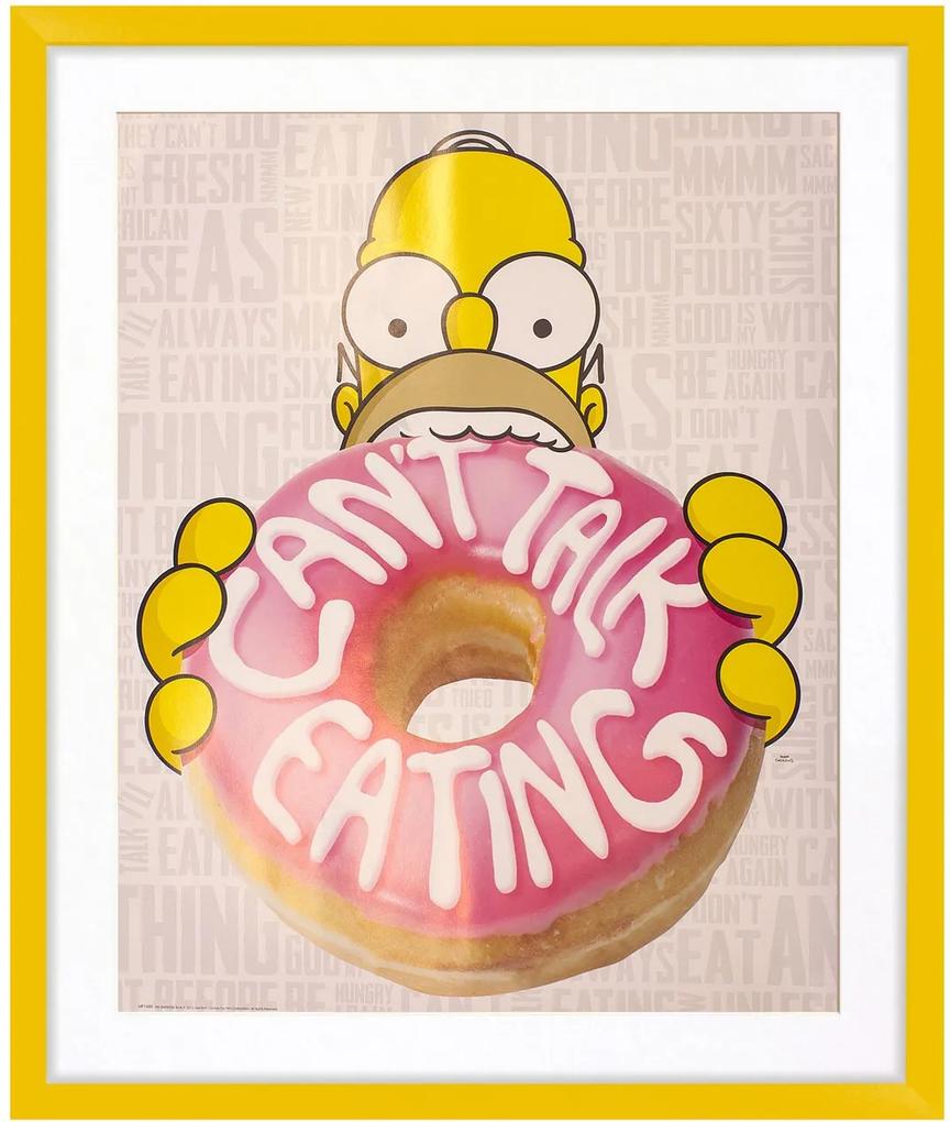 Quadro Decorativo Homer Simpson Cant Talk Eating The Simpsons 50x60cm