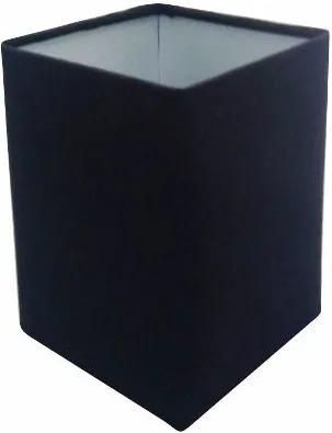 Cúpula em Tecido Quadrada Abajur Luminária Cp-4007 25/16x16cm Preto