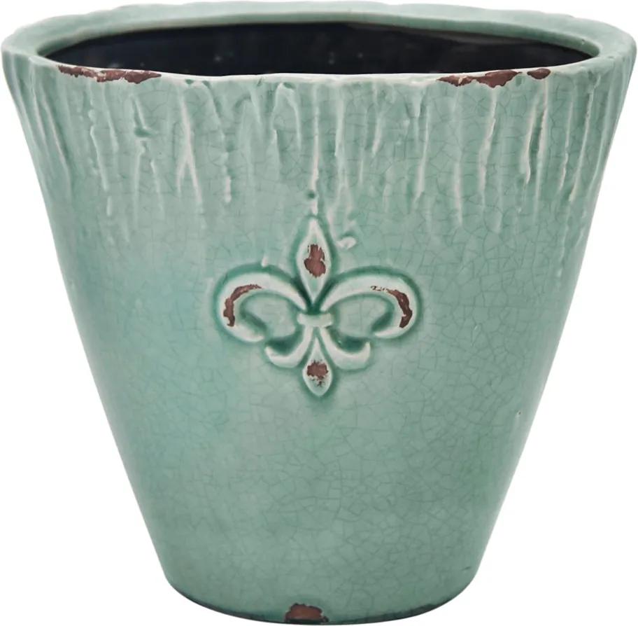 Cachepot em Cerâmica Verde -21x12cm