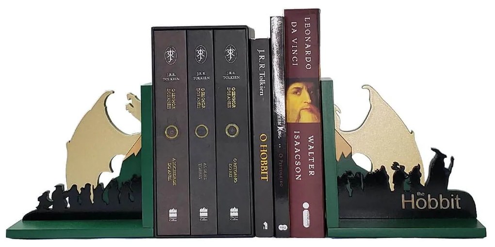 Aparador de Livros O Hobbit Anões e Dragão