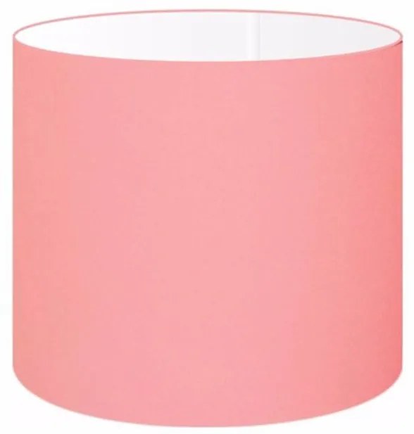 Cúpula abajur e luminária cilíndrica vivare cp-7013 Ø30x30cm - bocal nacional - Rosa-Bebê