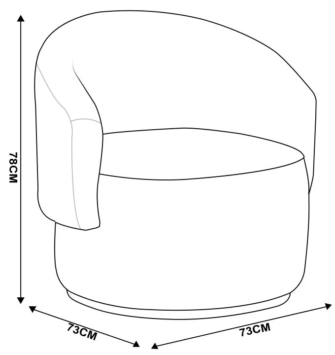 Poltrona Decorativa Orgânica Giratória Kit 2 Névoa Bouclê Bege E03 - D'Rossi