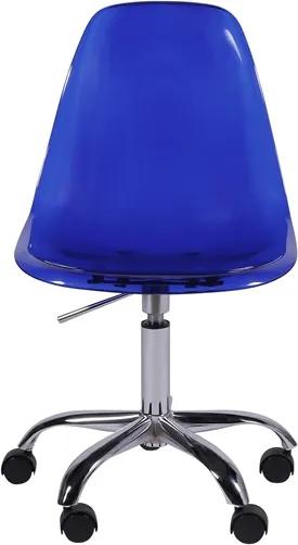Cadeira Policarbonato Base Giratória OR Design - Azul
