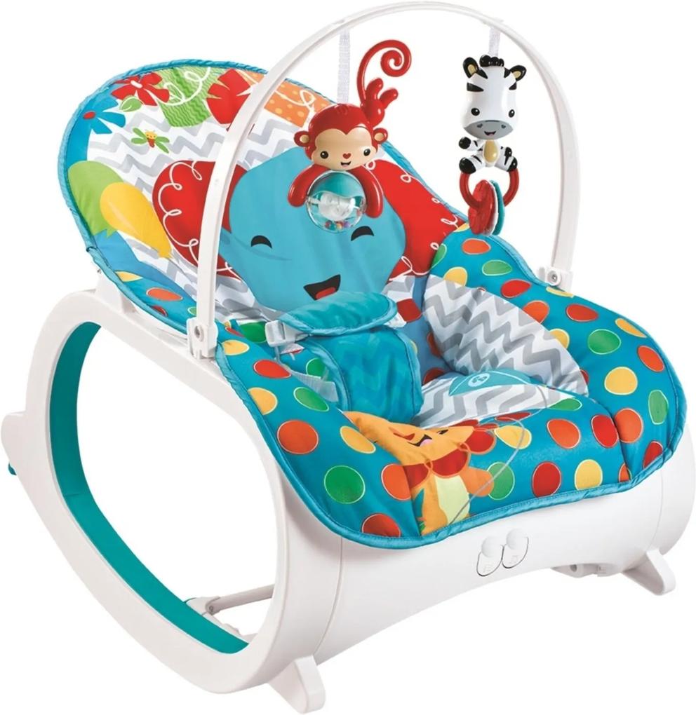 Cadeira de Descanso Color Baby Safari Musical com Móbiles Azul