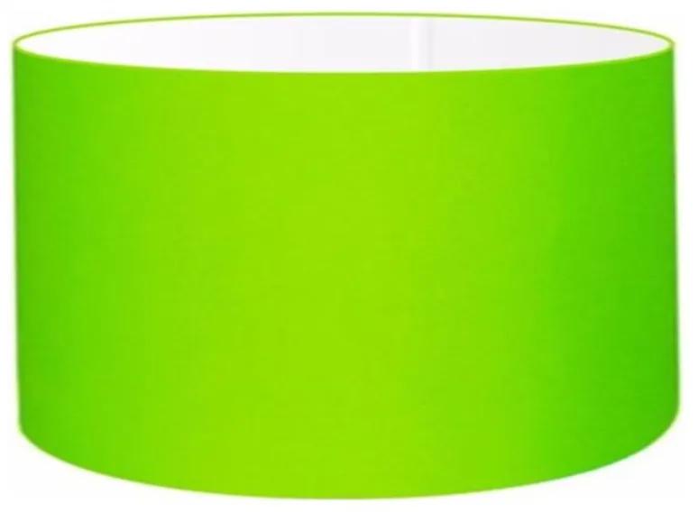 Cúpula abajur e luminária cilíndrica vivare cp-8025 Ø50x30cm - bocal europeu - Verde-Limão
