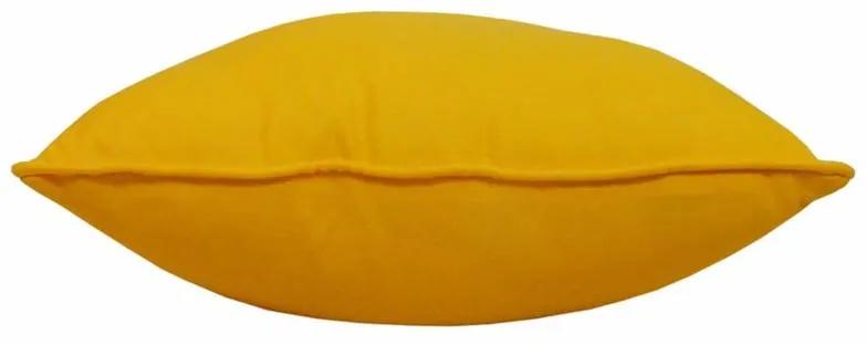 Capa de Almofada Fio Tinto em Algodão Liso 45x45cm com Viés - Amarelo