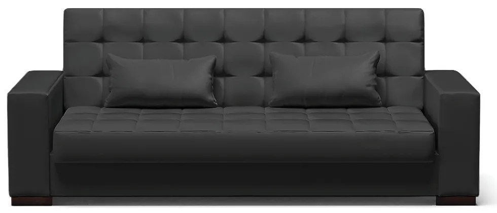 Sofá Cama Casal 3 Lugares 210cm Lisboa Corino  D03 - D'Rossi - Preto