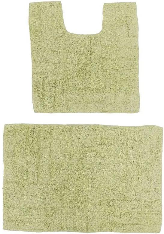 Kit de Tapetes Para Banheiro Murano - 2 Peças - Verde Claro - Rozac