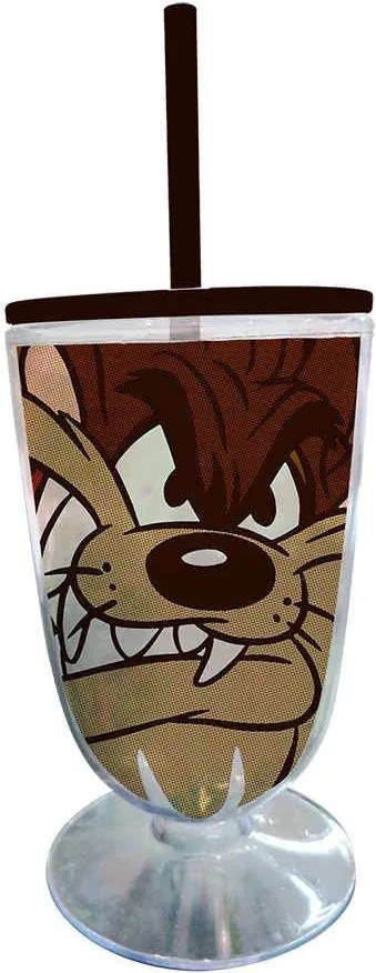 Taça Looney Tunes Taz Big Face - 550 ml - Marrom em Acrílico - Urban