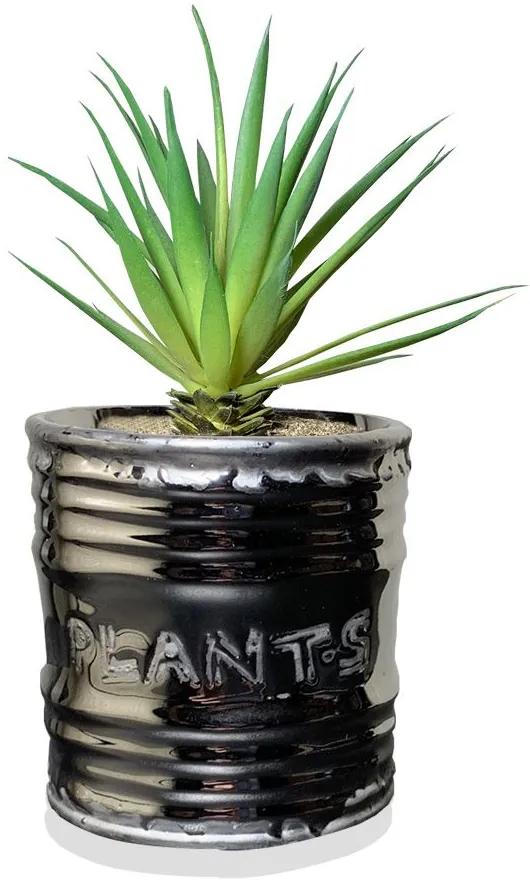Vaso Decorativo Cerâmica para Plantas e Flores Prata 7,8 cm - D'Rossi