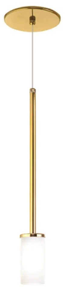 Pendente Fence Vidro Tubo Haste Longa Simples Ø05X41,5Cm 1Xg9 - Old Ar... (GRAFITE / DOURADO BRILHO)