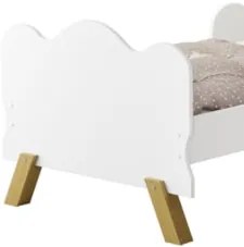 Mini Cama Infantil 148x68cm Proteção Lateral Vivi Branca Z53 - Mpozena